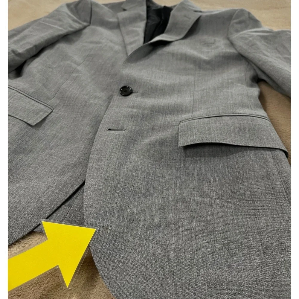 J Crew Ludlow Slim Traveler Tollegno 1900 Blazer Mens‎ 38S Gray Italy Voyager